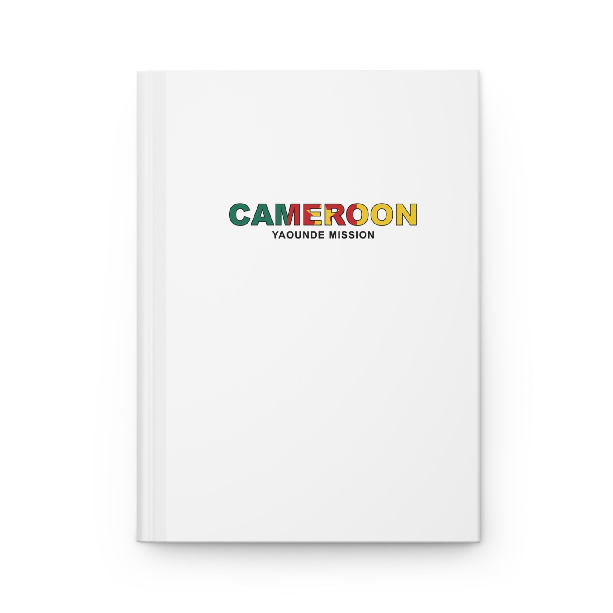 Cameroon Yaounde Mission Flag Title White Hardcover Journal Matte - Latter-Day Saint LDS Missionary Gift - Book of Mormon