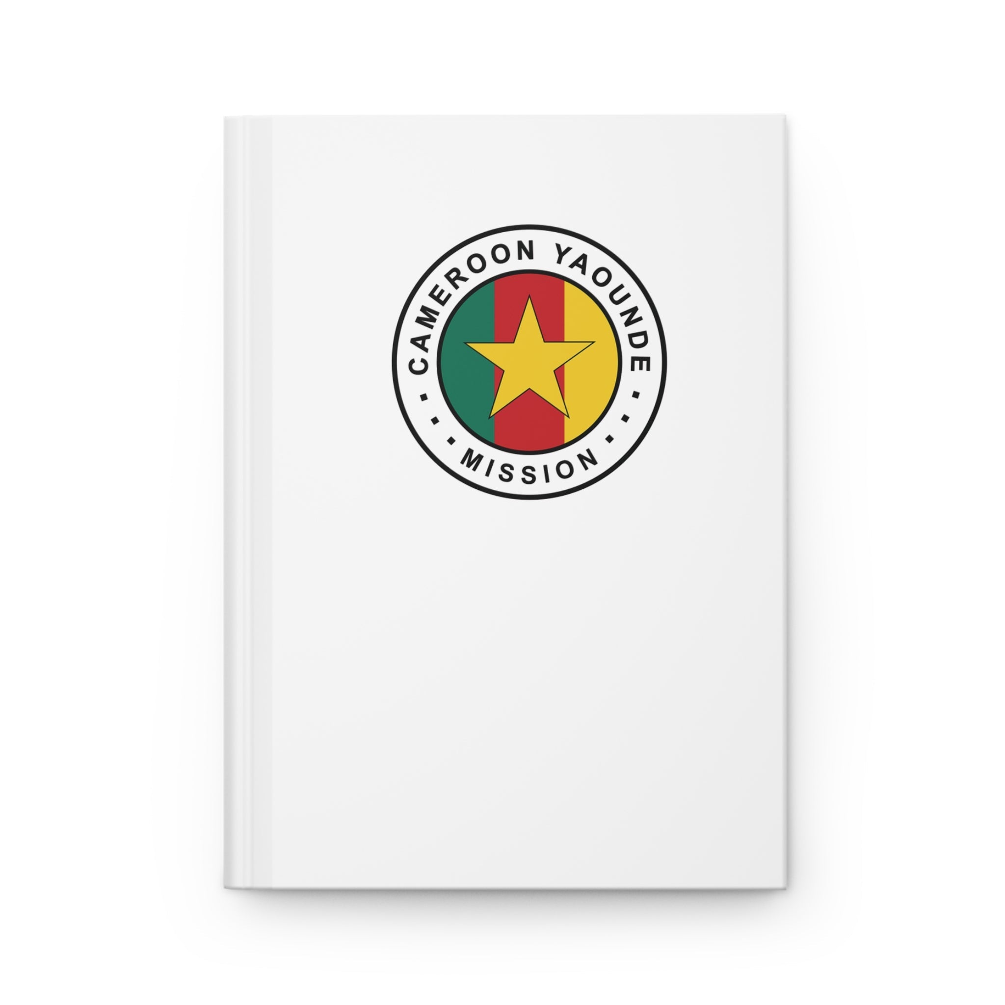 Cameroon Yaounde Mission Logo Design White Hardcover Journal Matte - Latter-Day Saint LDS Missionary Gift - Book of Mormon