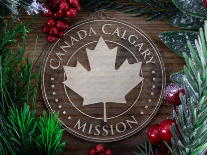 Canada Calgary Mission Christmas Ornament - Latter-Day Saint LDS Missionary Gift - Book of Mormon