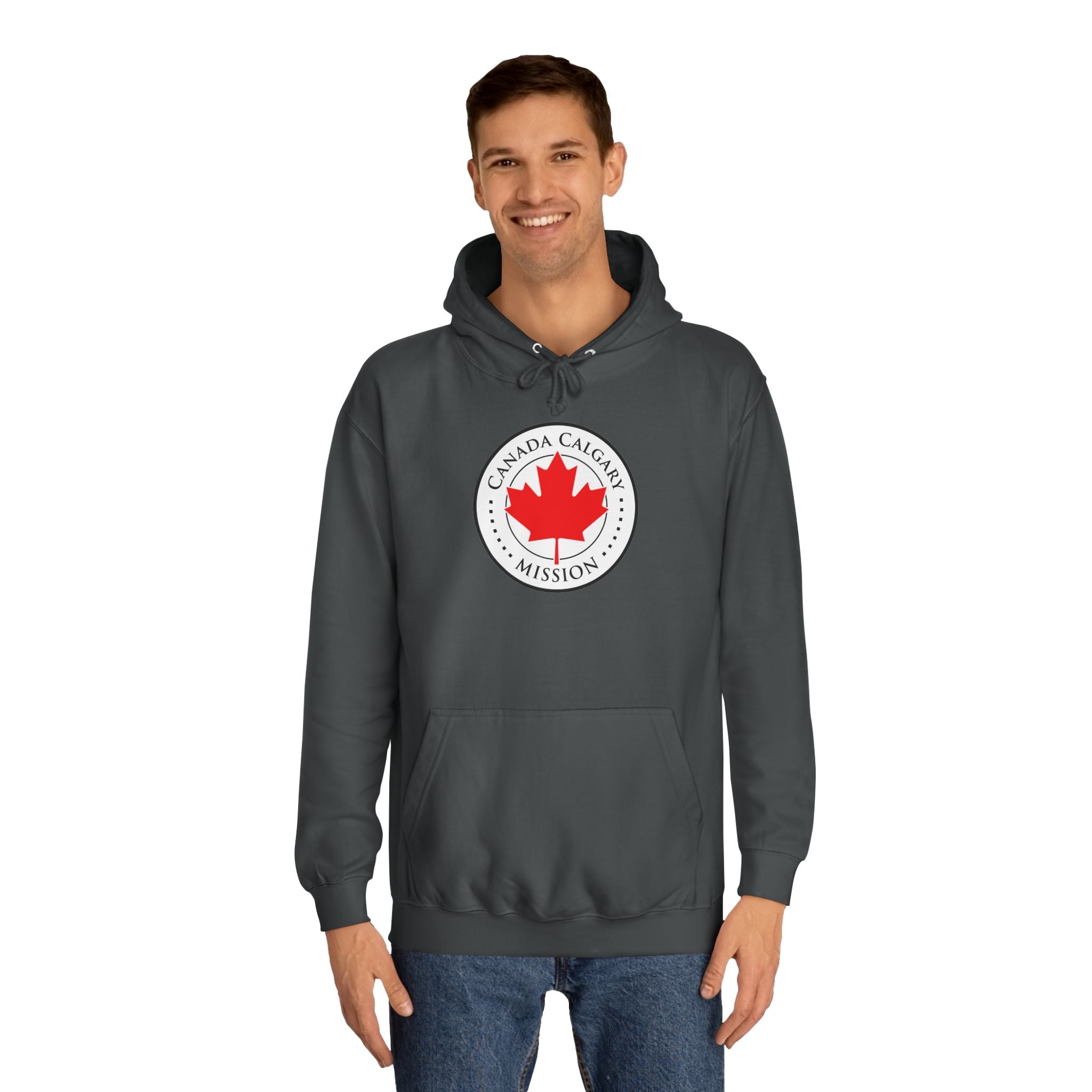 Canada Calgary Mission Flag Logo (White Border) College Hoodie - Latter-Day Saint LDS Missionary Gift - Book of Mormon