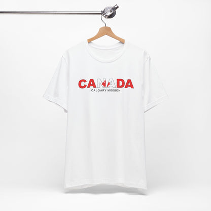 Canada Calgary Mission Flag Title T-shirt - Latter-Day Saint LDS Missionary Gift - Book of Mormon