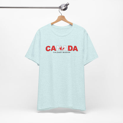 Canada Calgary Mission Flag Title T-shirt - Latter-Day Saint LDS Missionary Gift - Book of Mormon