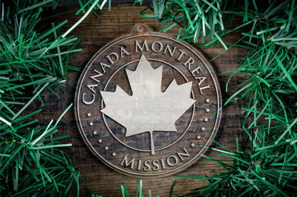 Canada Montreal Mission Christmas Ornament - Latter-Day Saint LDS Missionary Gift - Book of Mormon