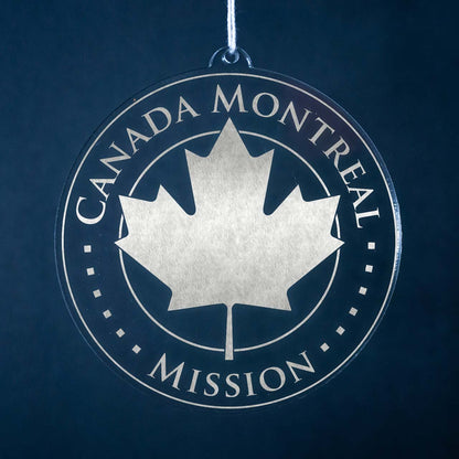 Canada Montreal Mission Christmas Ornament - Latter-Day Saint LDS Missionary Gift - Book of Mormon