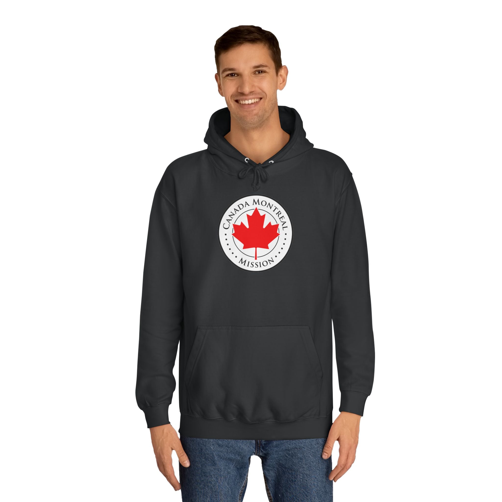 Canada Montreal Mission Flag Logo (White Border) College Hoodie - Latter-Day Saint LDS Missionary Gift - Book of Mormon