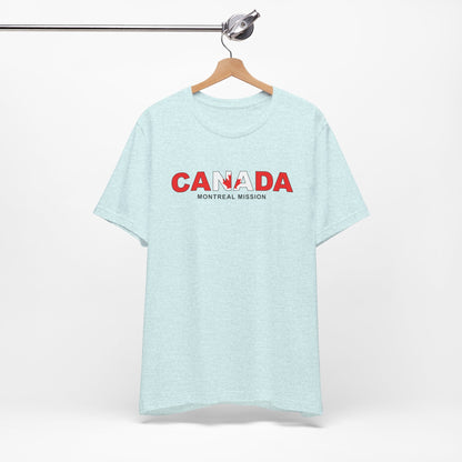 Canada Montreal Mission Flag Title T-shirt - Latter-Day Saint LDS Missionary Gift - Book of Mormon