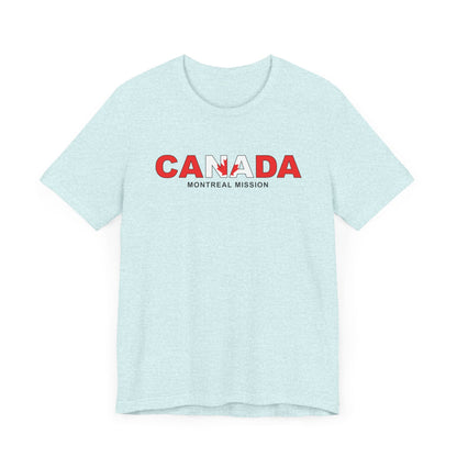 Canada Montreal Mission Flag Title T-shirt - Latter-Day Saint LDS Missionary Gift - Book of Mormon