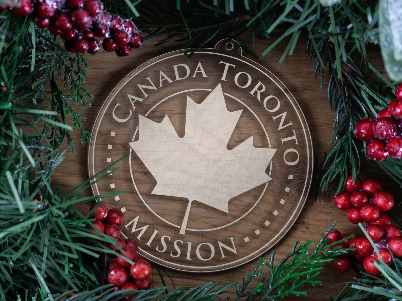 Canada Toronto Mission Christmas Ornament - Latter-Day Saint LDS Missionary Gift - Book of Mormon