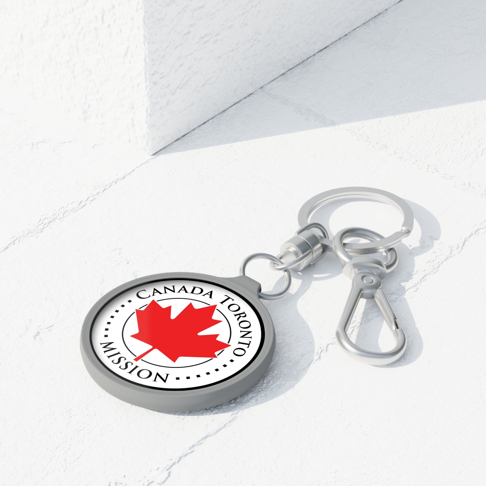 Canada Toronto Mission Circle Flag Key Tag - Latter-Day Saint LDS Missionary Gift - Book of Mormon