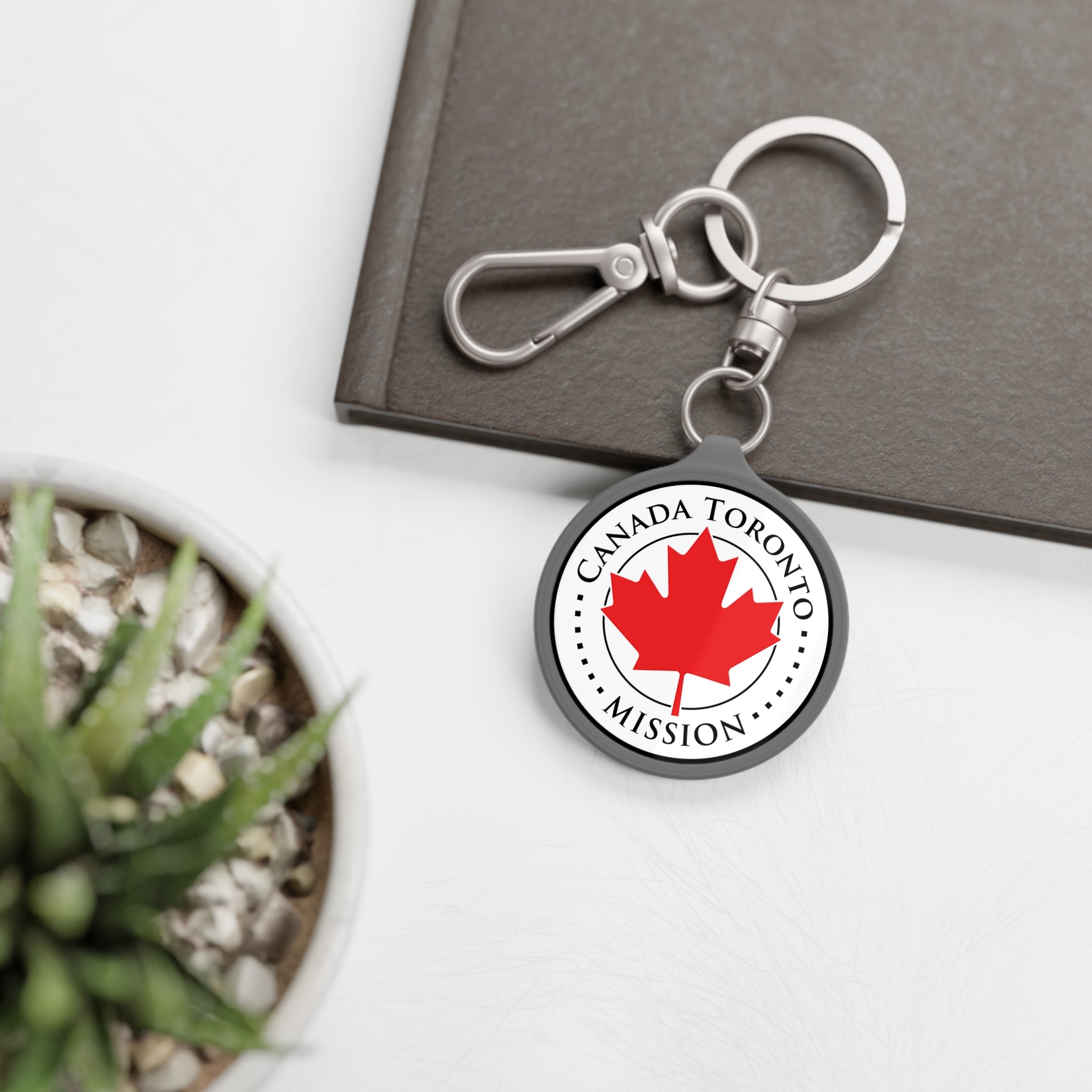 Canada Toronto Mission Circle Flag Key Tag - Latter-Day Saint LDS Missionary Gift - Book of Mormon