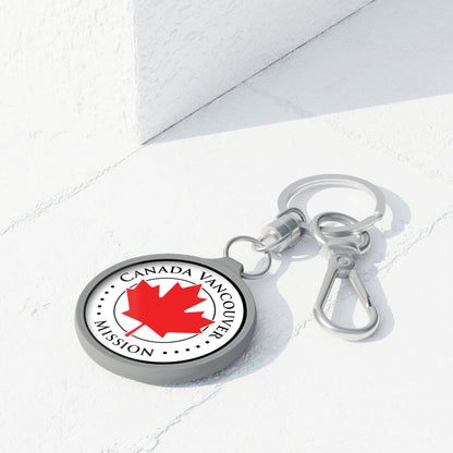 Canada Vancouver Mission Circle Flag Key Tag - Latter-Day Saint LDS Missionary Gift - Book of Mormon