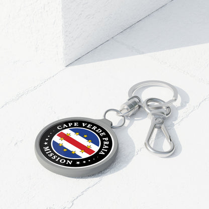 Cape Verde Praia Mission Circle Flag Key Tag - Latter-Day Saint LDS Missionary Gift - Book of Mormon