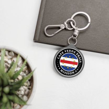 Cape Verde Praia Mission Circle Flag Key Tag - Latter-Day Saint LDS Missionary Gift - Book of Mormon