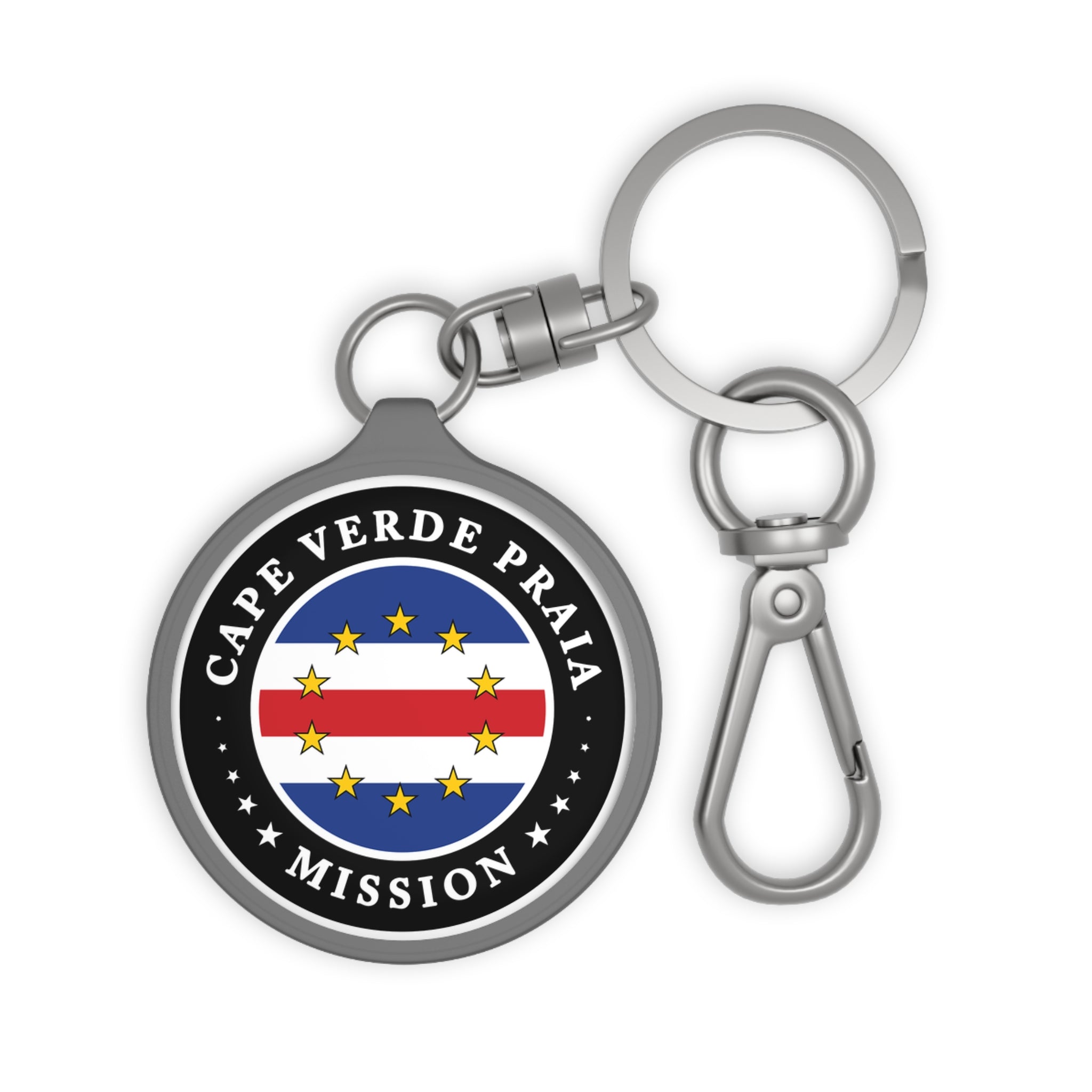Cape Verde Praia Mission Circle Flag Key Tag - Latter-Day Saint LDS Missionary Gift - Book of Mormon
