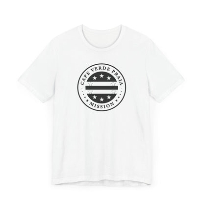 Cape Verde Praia Mission Circular Monochrome Logo T-Shirt - Latter-Day Saint LDS Missionary Gift - Book of Mormon