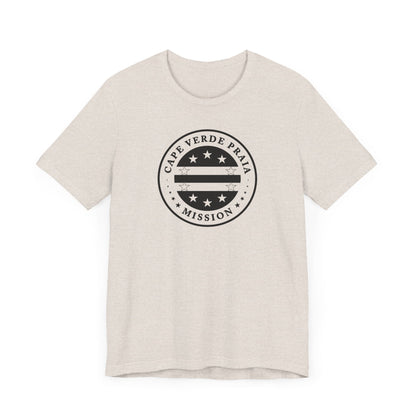 Cape Verde Praia Mission Circular Monochrome Logo T-Shirt - Latter-Day Saint LDS Missionary Gift - Book of Mormon