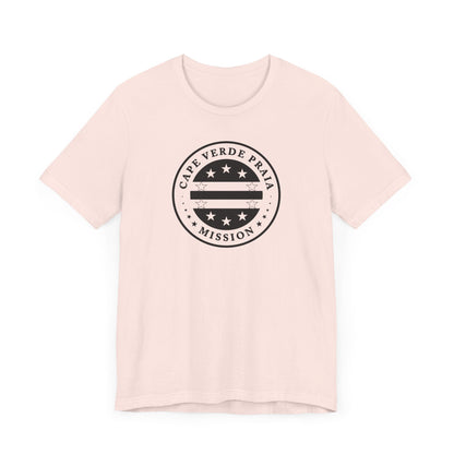 Cape Verde Praia Mission Circular Monochrome Logo T-Shirt - Latter-Day Saint LDS Missionary Gift - Book of Mormon