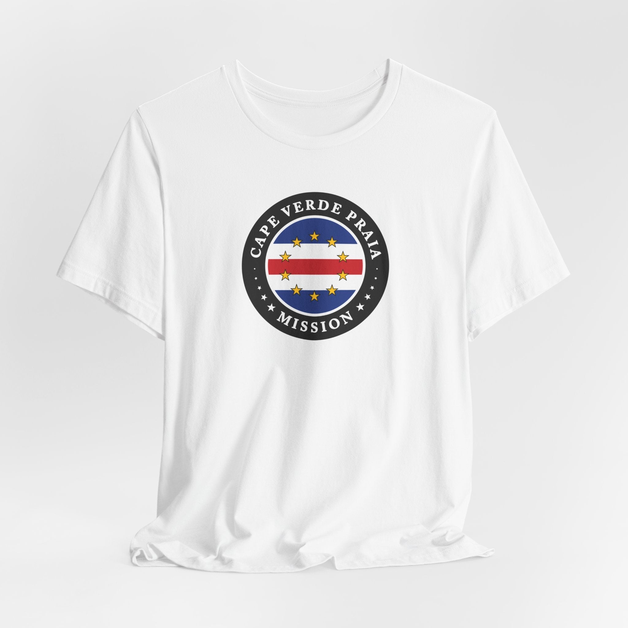 Cape Verde Praia Mission Flag Logo (Black Border) T-shirt - Latter-Day Saint LDS Missionary Gift - Book of Mormon