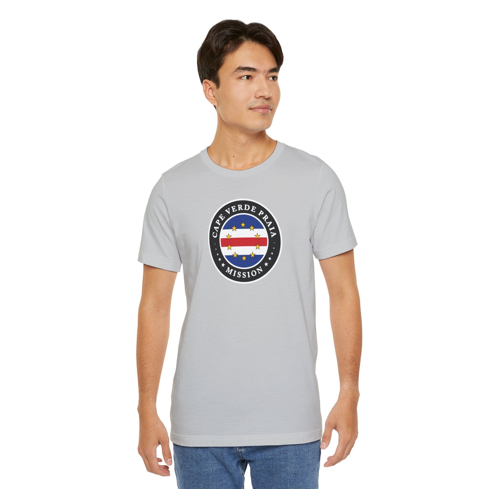 Cape Verde Praia Mission Flag Logo (Black Border) T-shirt - Latter-Day Saint LDS Missionary Gift - Book of Mormon