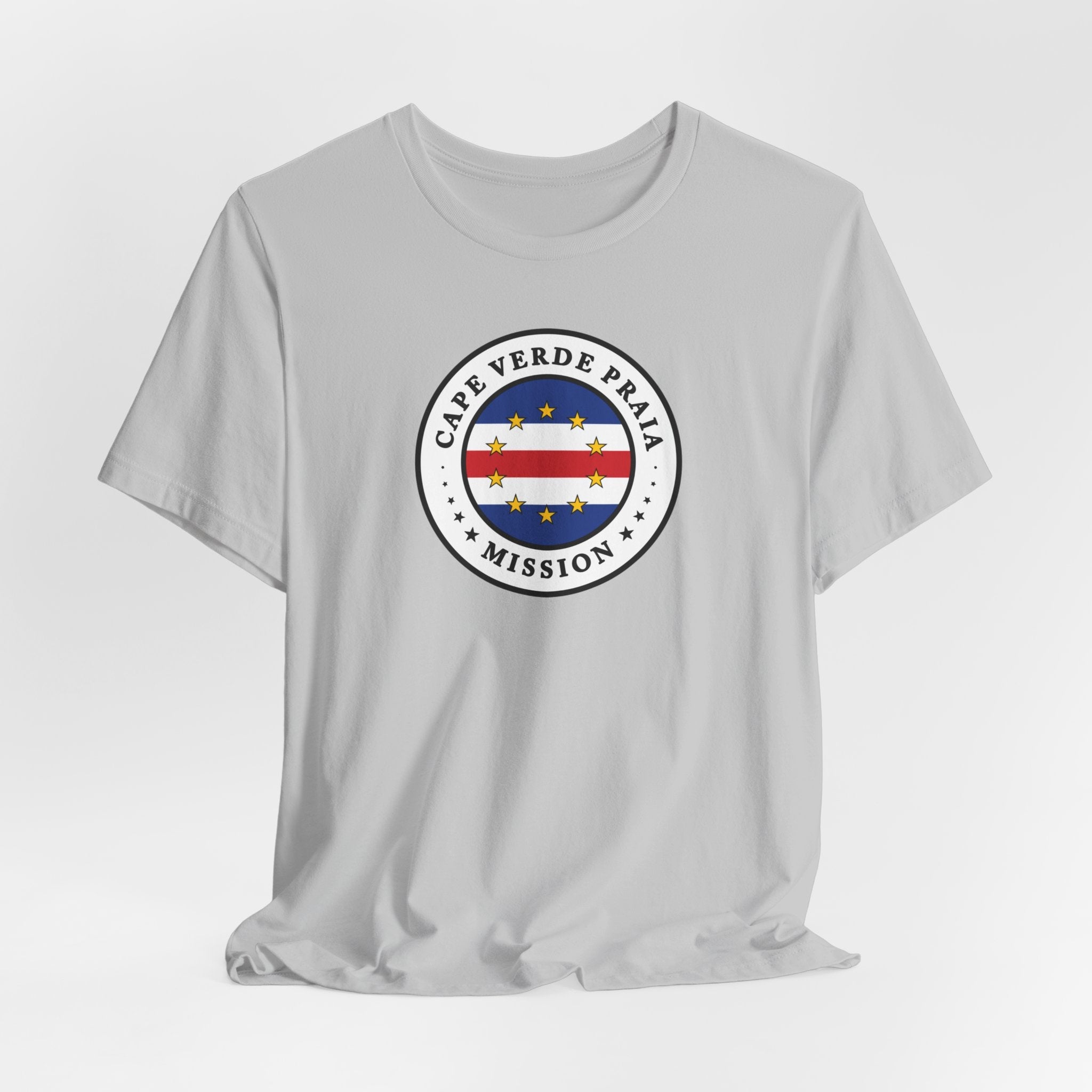 Cape Verde Praia Mission Flag Logo (White Border) T-shirt - Latter-Day Saint LDS Missionary Gift - Book of Mormon