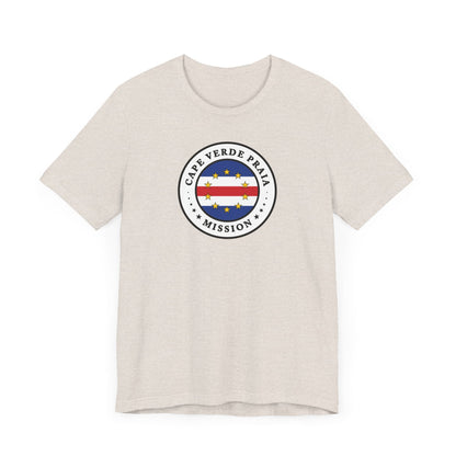 Cape Verde Praia Mission Flag Logo (White Border) T-shirt - Latter-Day Saint LDS Missionary Gift - Book of Mormon