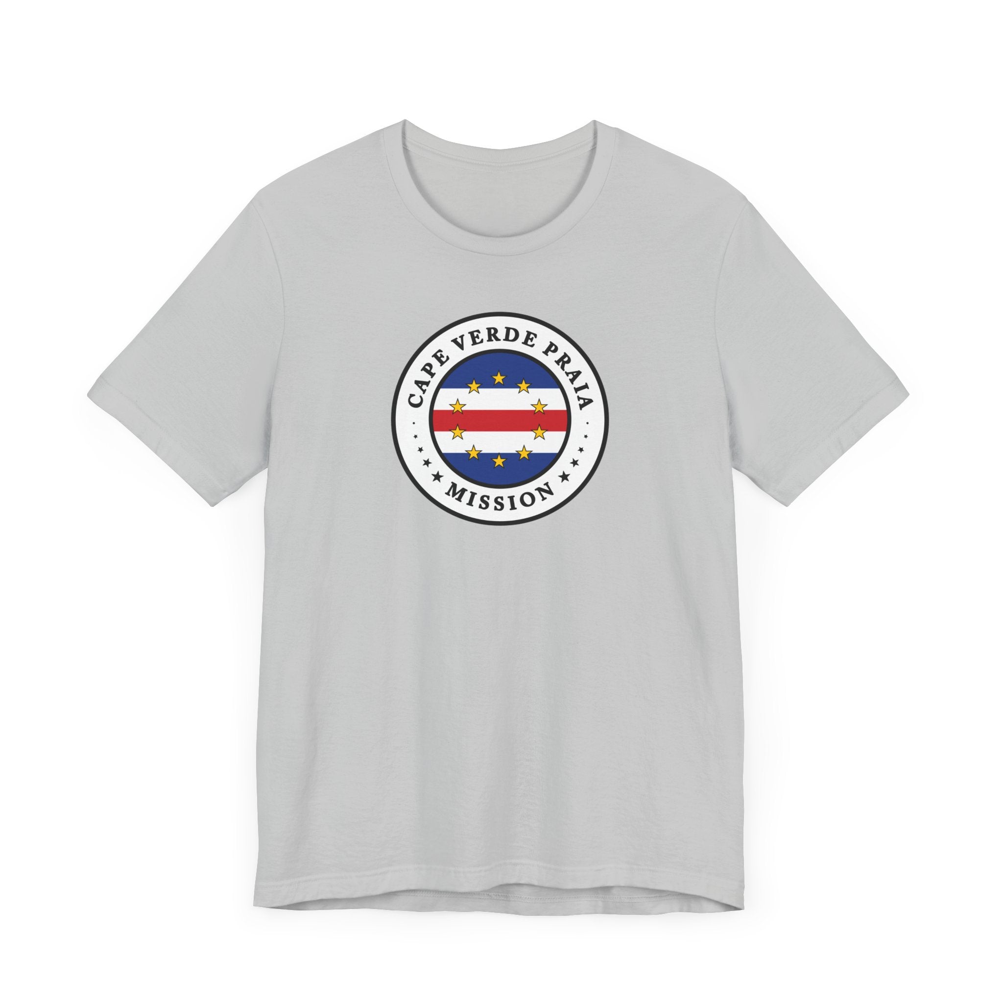 Cape Verde Praia Mission Flag Logo (White Border) T-shirt - Latter-Day Saint LDS Missionary Gift - Book of Mormon