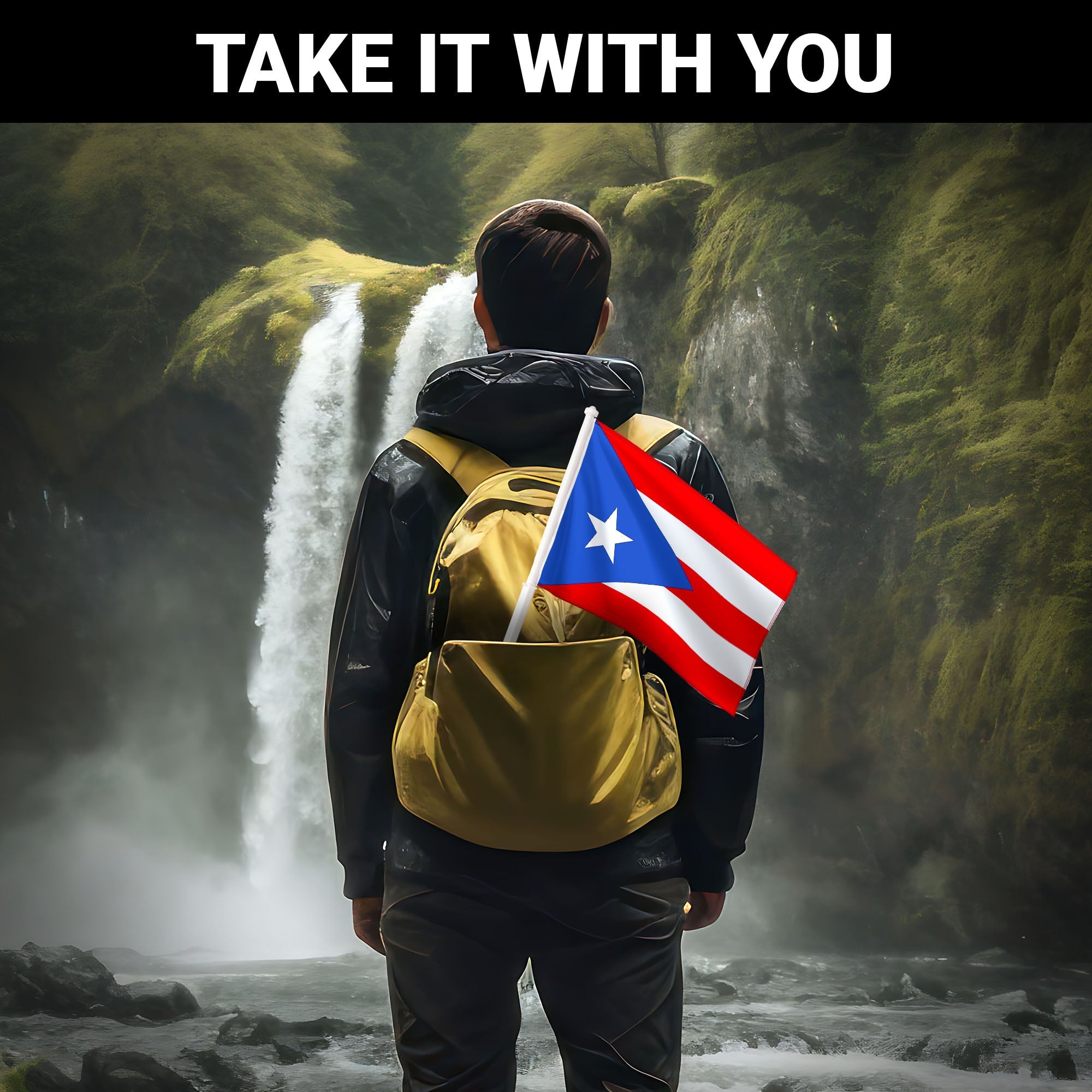 G128 2 Pack: Puerto Rico Puerto Rican Car Flag | 11x17 In | Double LiteWeave Pro Series Double Sided Printed 150D Polyester | Flagpole Included | Perfect for Festival Celebrations, Parades