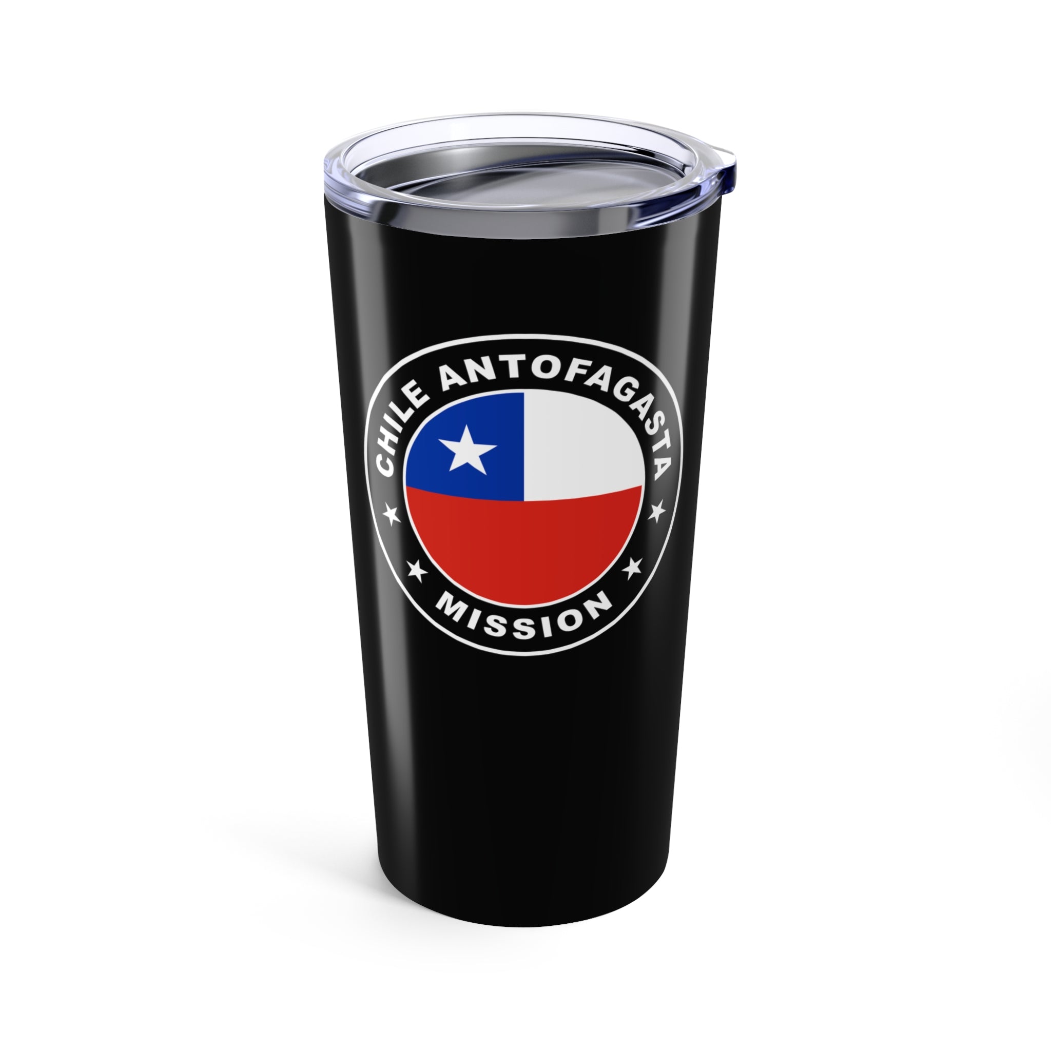 Chile Antofagasta Mission Flag Logo Tumbler 20oz Black - Mission Wishlist - LDS Missionary Gift Store
