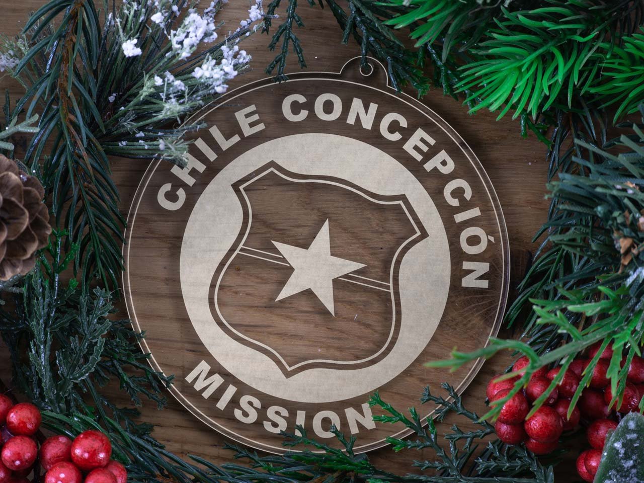 Chile Concepcion Mission Christmas Ornament - Latter-Day Saint LDS Missionary Gift - Book of Mormon