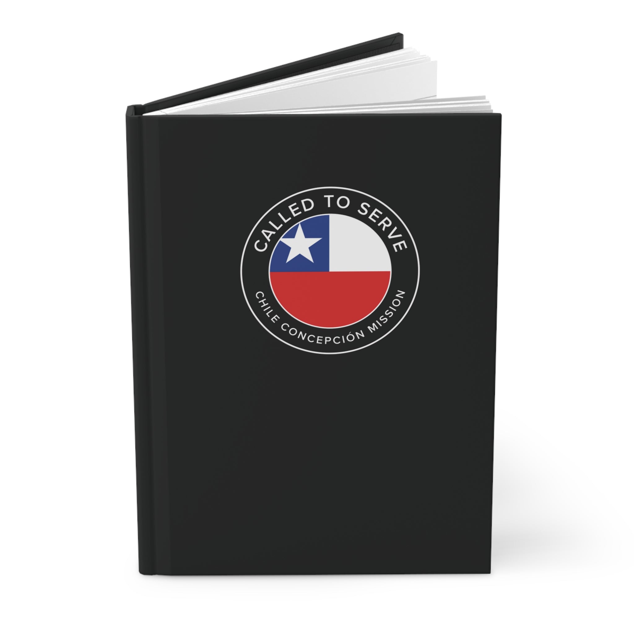 Chile Concepcion Mission Circle Flag Called to Serve Black Hardcover Journal Matte - Latter-Day Saint LDS Missionary Gift - Book of Mormon