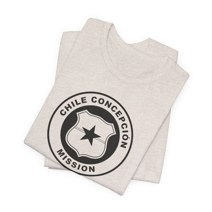 Chile Concepcion Mission Circular Monochrome Logo T-Shirt - Latter-Day Saint LDS Missionary Gift - Book of Mormon