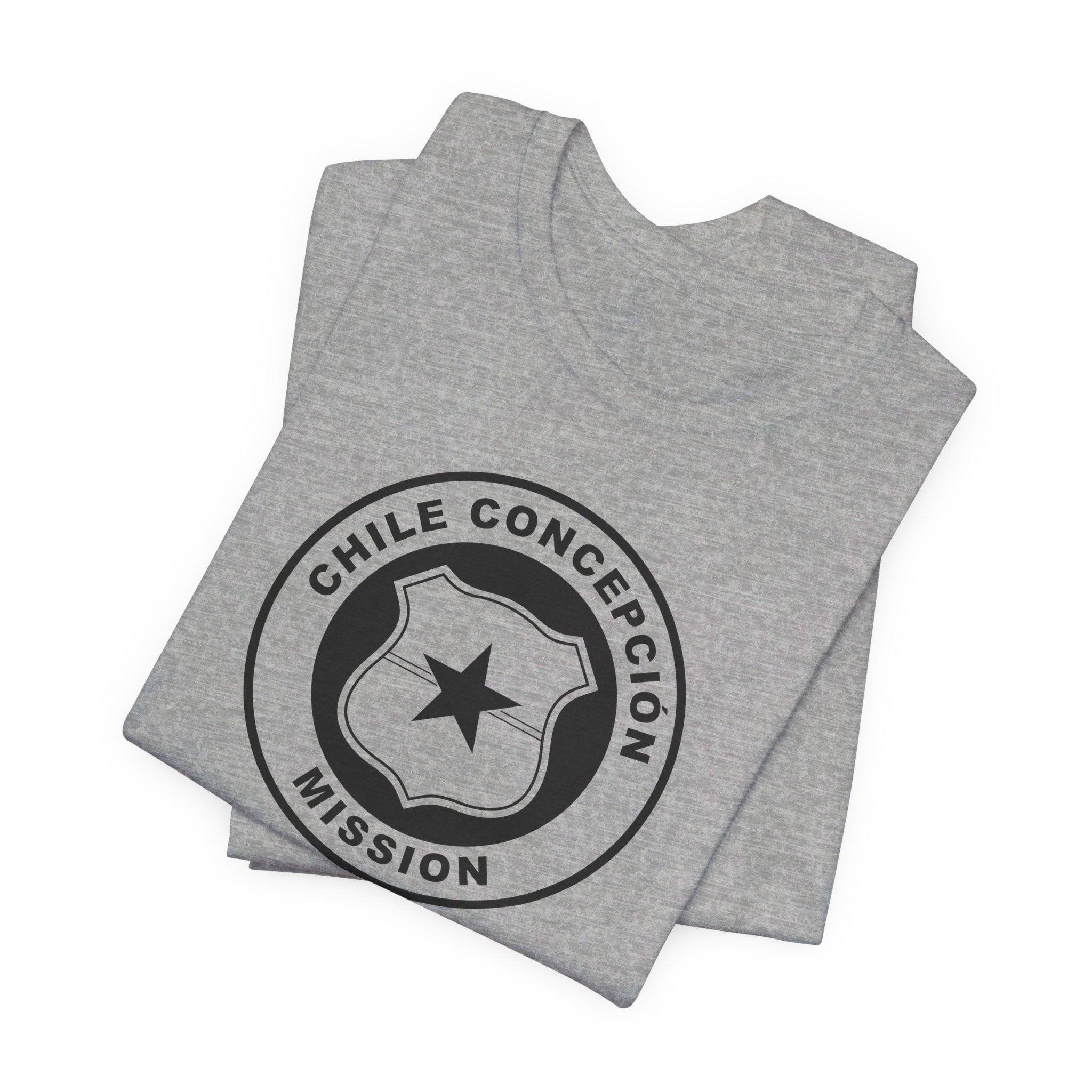 Chile Concepcion Mission Circular Monochrome Logo T-Shirt - Latter-Day Saint LDS Missionary Gift - Book of Mormon