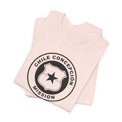 Chile Concepcion Mission Circular Monochrome Logo T-Shirt - Latter-Day Saint LDS Missionary Gift - Book of Mormon