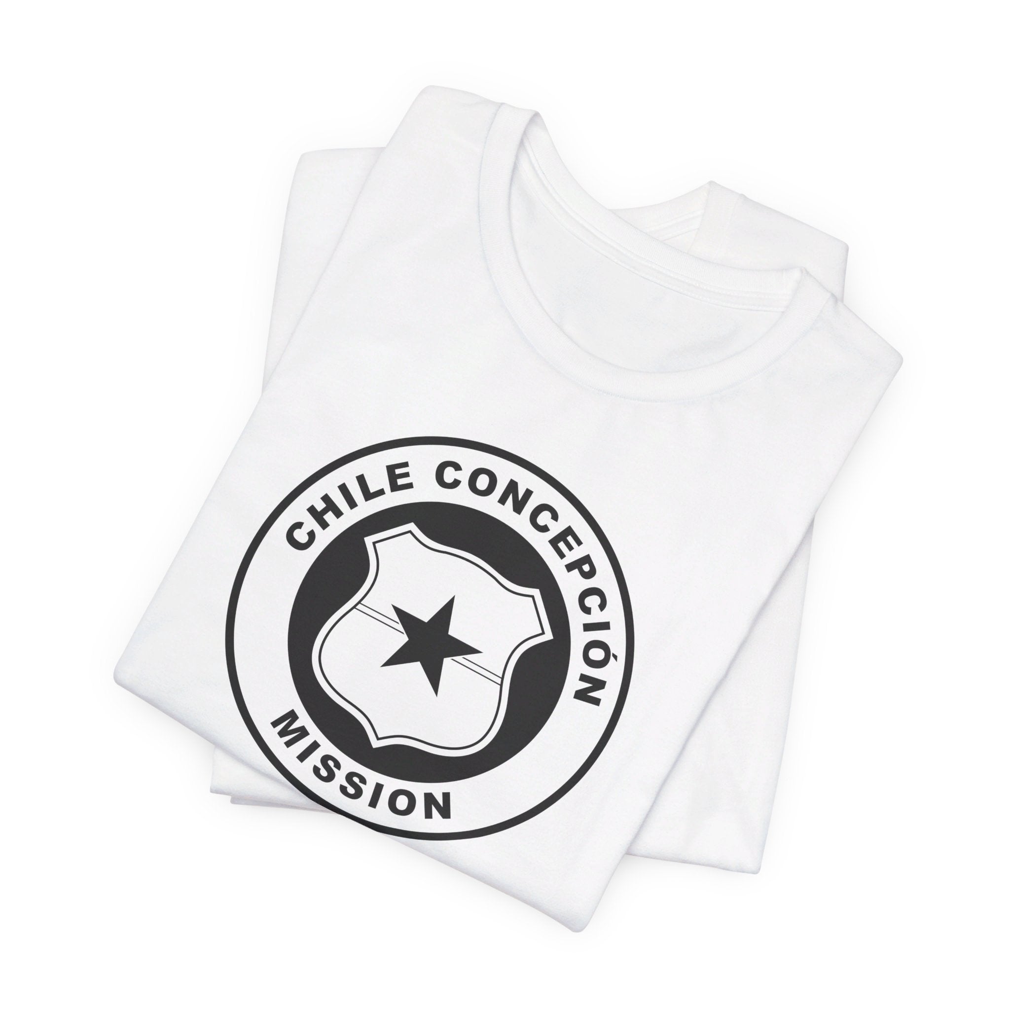 Chile Concepcion Mission Circular Monochrome Logo T-Shirt - Latter-Day Saint LDS Missionary Gift - Book of Mormon