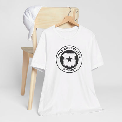 Chile Concepcion Mission Circular Monochrome Logo T-Shirt - Latter-Day Saint LDS Missionary Gift - Book of Mormon