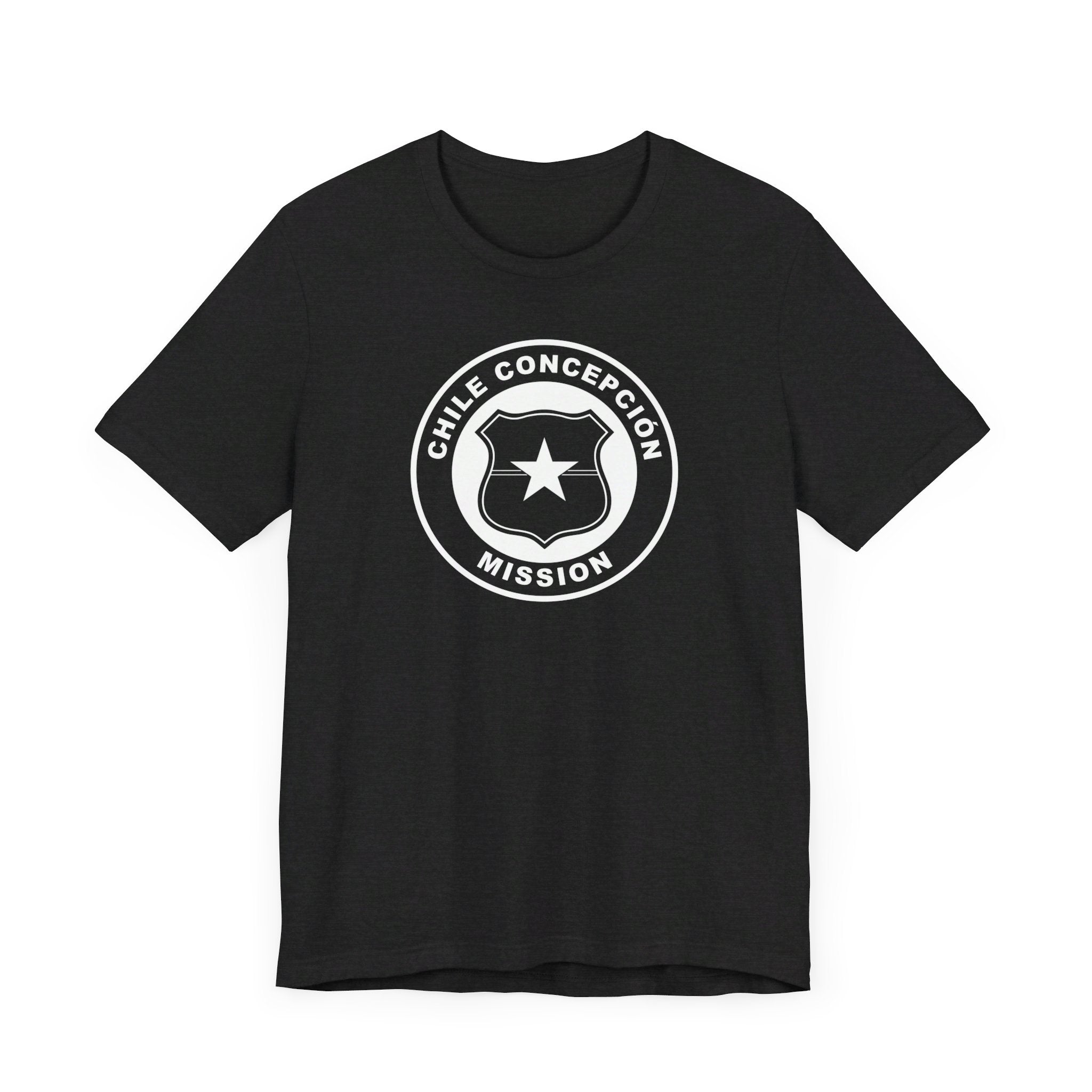 Chile Concepcion Mission Circular Monochrome Logo T-Shirt - Latter-Day Saint LDS Missionary Gift - Book of Mormon