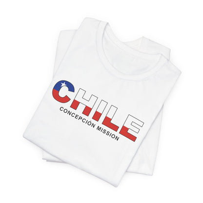 Chile Concepcion Mission Flag Title T-shirt - Latter-Day Saint LDS Missionary Gift - Book of Mormon