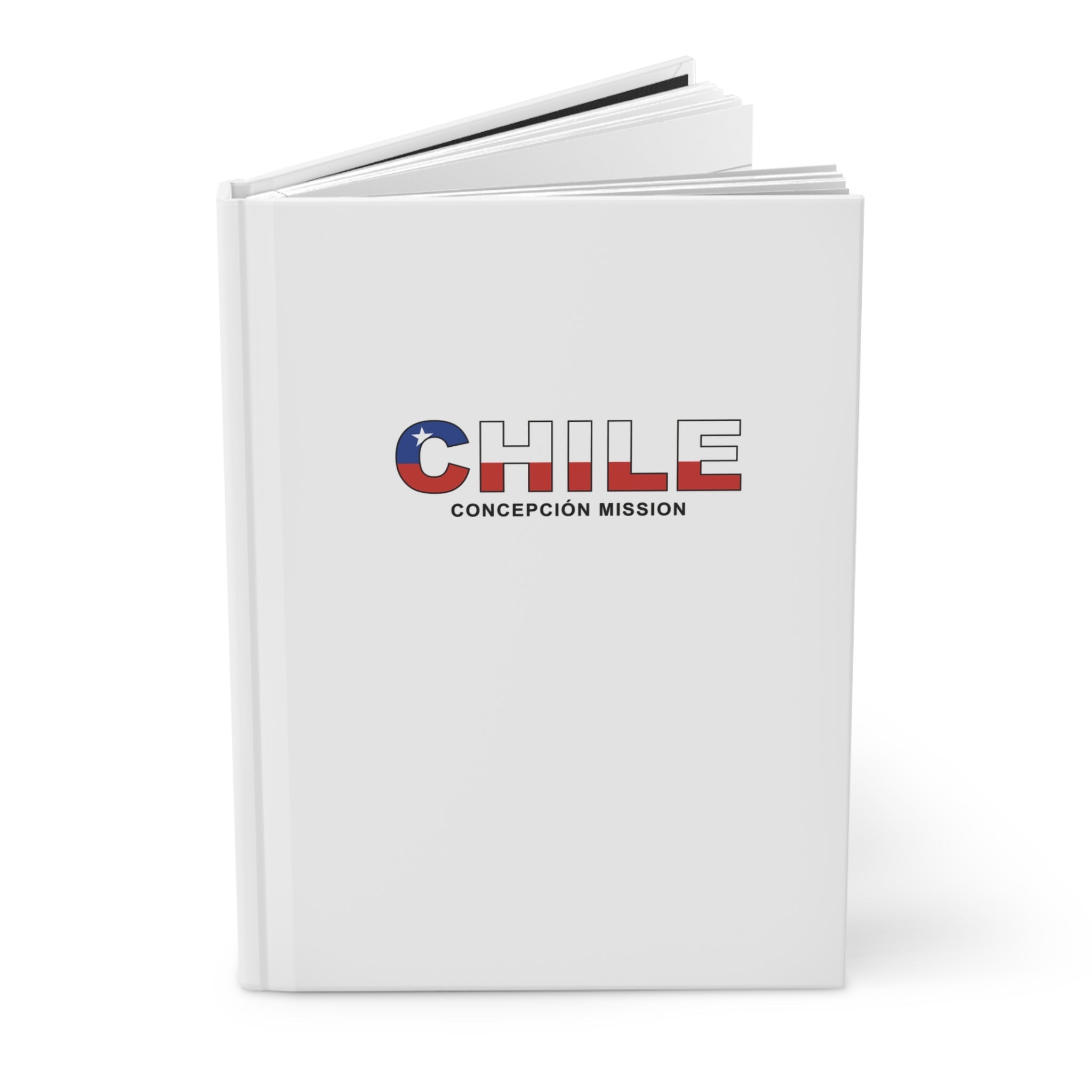 Chile Concepcion Mission Flag Title White Hardcover Journal Matte - Latter-Day Saint LDS Missionary Gift - Book of Mormon