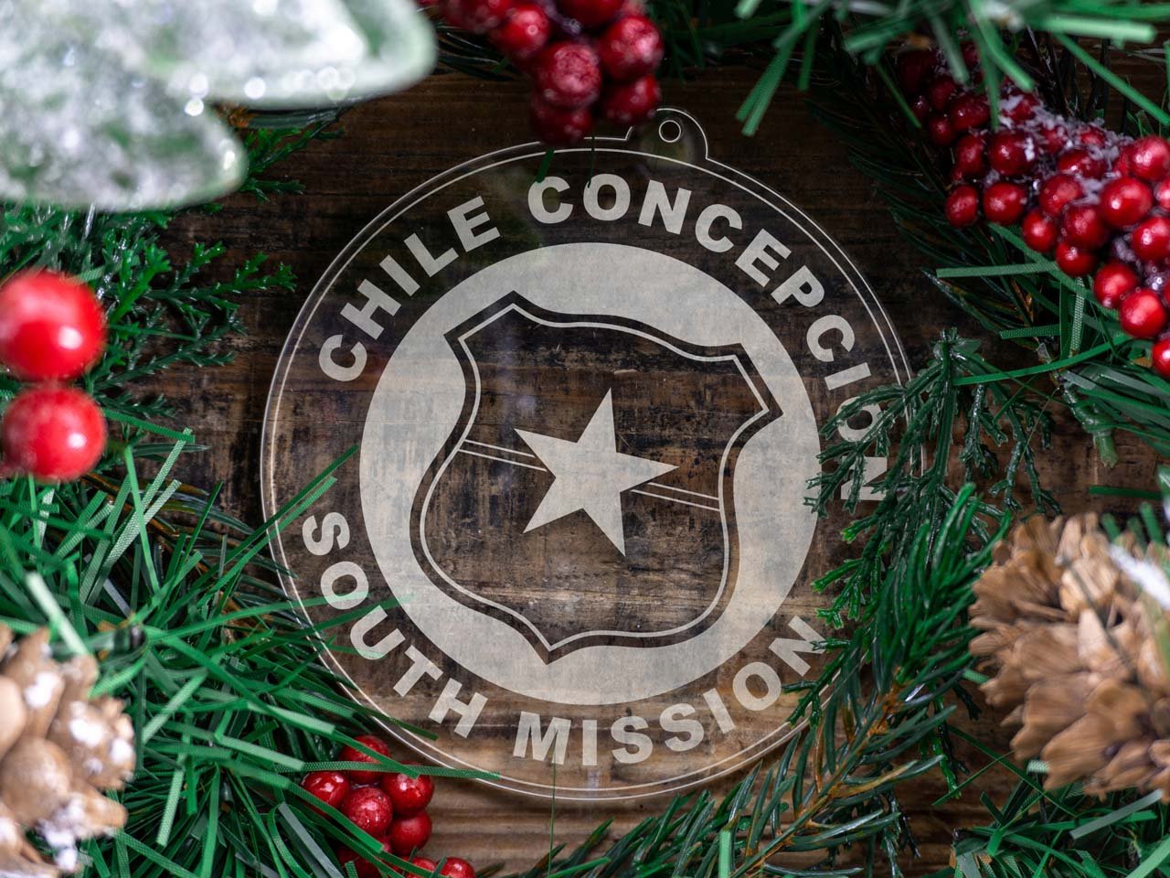 Chile Concepcion South Mission Christmas Ornament - Latter-Day Saint LDS Missionary Gift - Book of Mormon