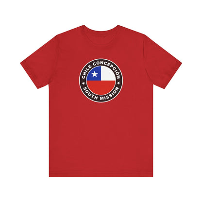 Chile Concepcion South Mission Circular Flag T-shirt - Latter-Day Saint LDS Missionary Gift - Book of Mormon