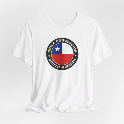 Chile Concepcion South Mission Circular Flag T-shirt - Latter-Day Saint LDS Missionary Gift - Book of Mormon