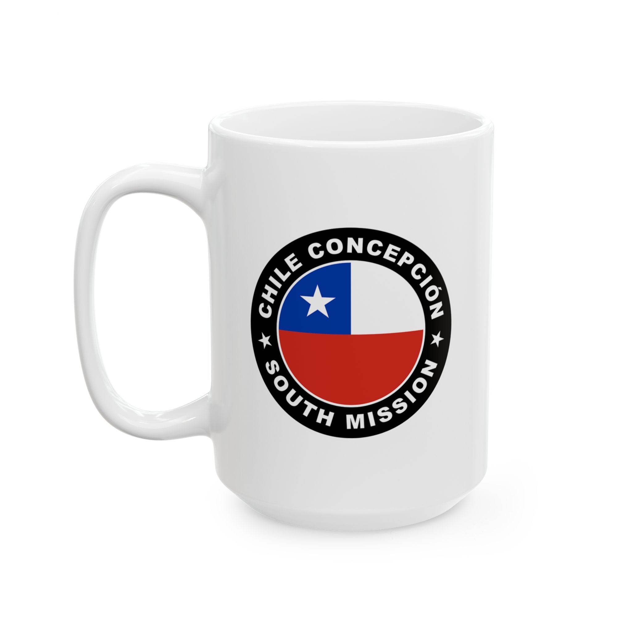 Chile Concepcion South Mission Circular Flag White Ceramic Mug - Latter-Day Saint LDS Missionary Gift - Book of Mormon