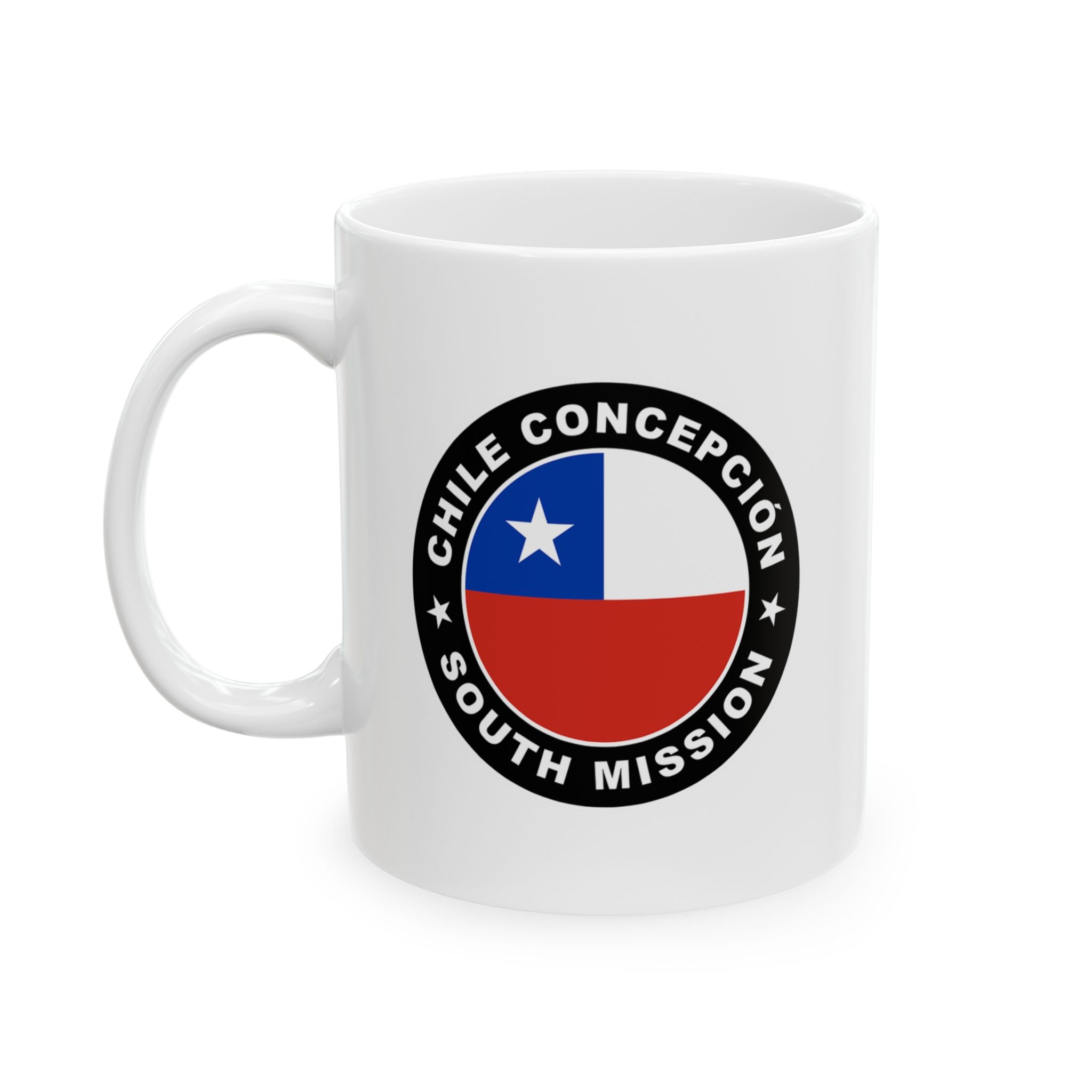 Chile Concepcion South Mission Circular Flag White Ceramic Mug - Latter-Day Saint LDS Missionary Gift - Book of Mormon