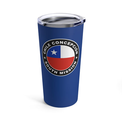 Chile Concepcion South Mission Flag Logo Tumbler 20oz Blue - Latter-Day Saint LDS Missionary Gift - Book of Mormon