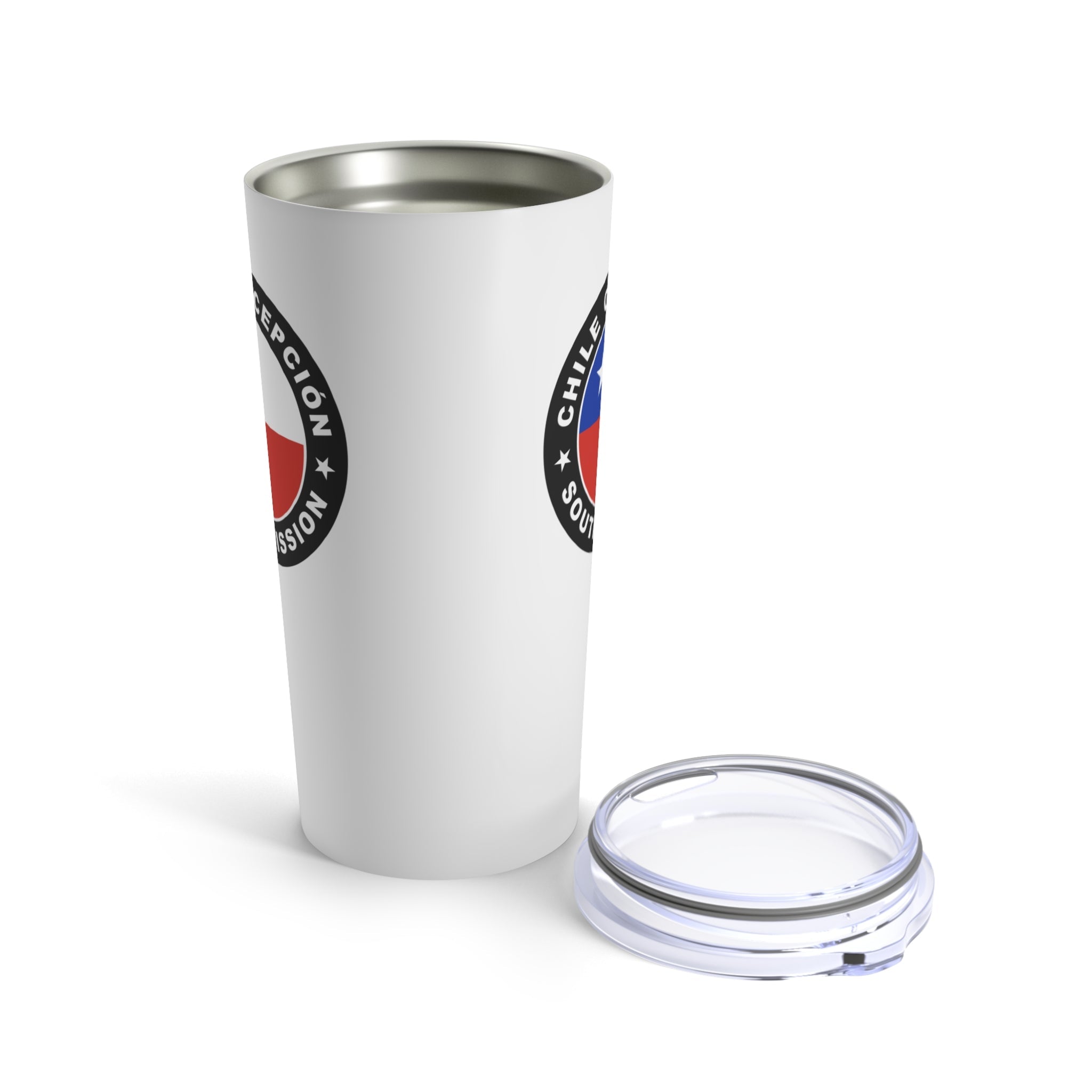 Chile Concepcion South Mission Flag Logo Tumbler 20oz White - Latter-Day Saint LDS Missionary Gift - Book of Mormon