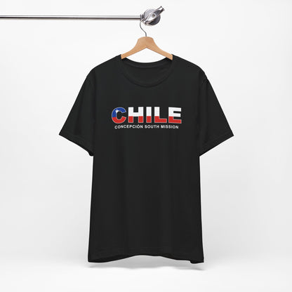 Chile Concepcion South Mission Flag Title T-shirt - Latter-Day Saint LDS Missionary Gift - Book of Mormon