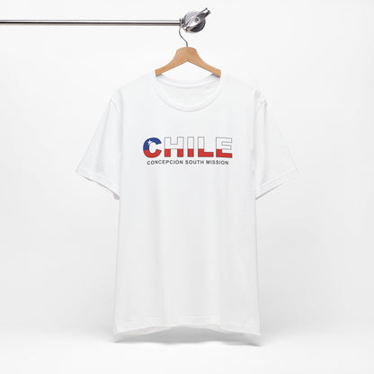 Chile Concepcion South Mission Flag Title T-shirt - Latter-Day Saint LDS Missionary Gift - Book of Mormon