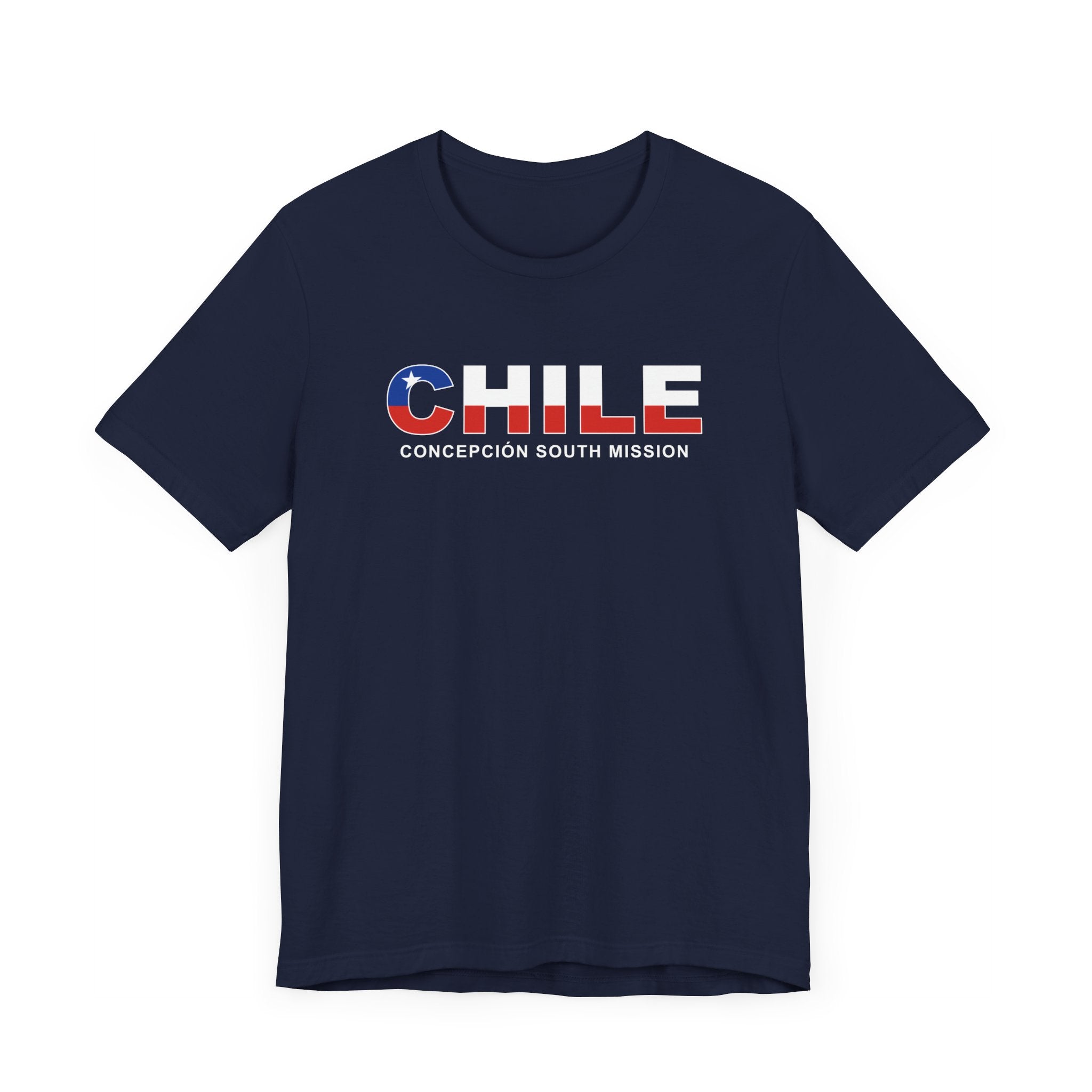 Chile Concepcion South Mission Flag Title T-shirt - Latter-Day Saint LDS Missionary Gift - Book of Mormon