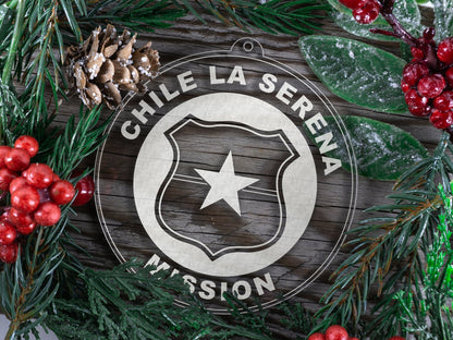 LDS Chile La Serena Mission Christmas Ornament with Christmas Decorations