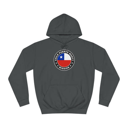 Chile Puerto Montt Mission Flag Logo (Black Border) College Hoodie